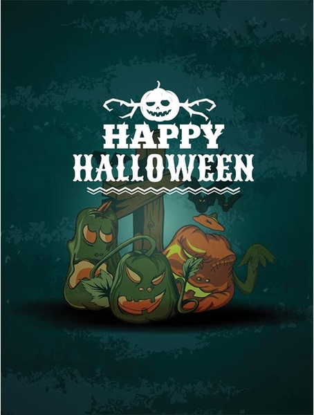 Vector Happy Halloween Party template design