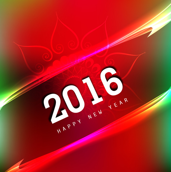 Vector fondo de texto de feliz año nuevo 2016