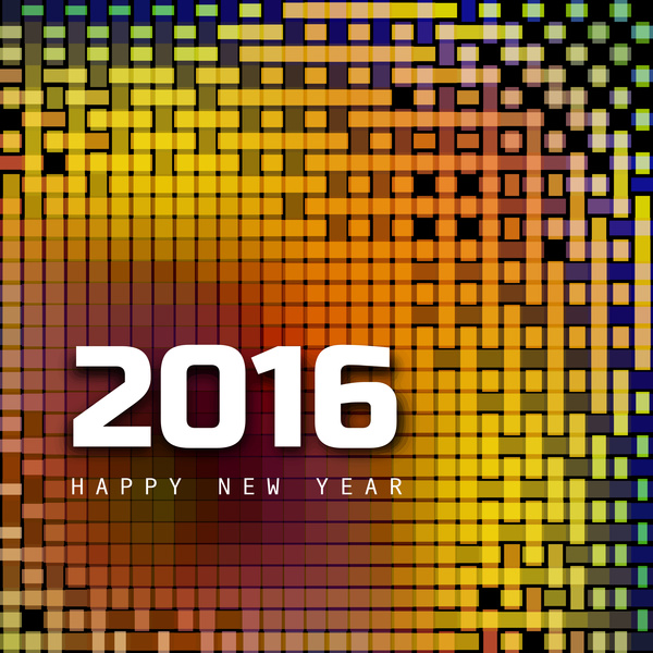 Vector Happy New Year 2016 Text Background