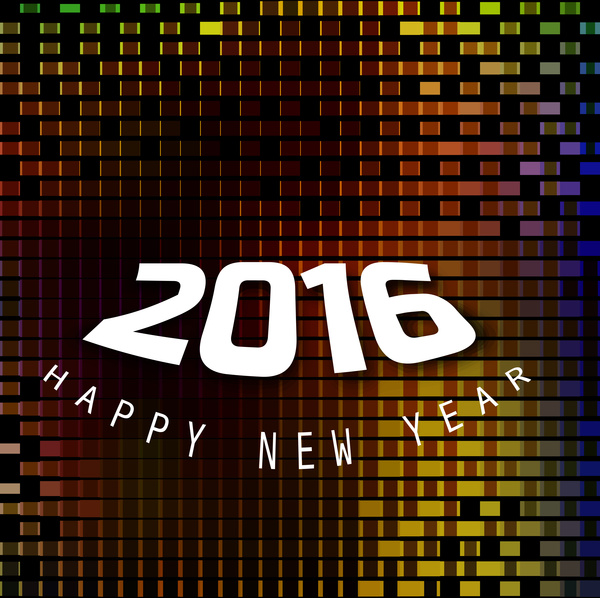 vektor latar belakang teks Selamat tahun baru 2016