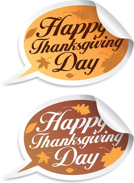vektor bahagia hari thanksgiving stiker