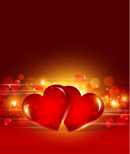cuore San Valentino sfondo vettoriale