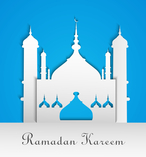 illustrazione calligrafia islamica araba variopinta testo ramadan kareem disegno vettoriale