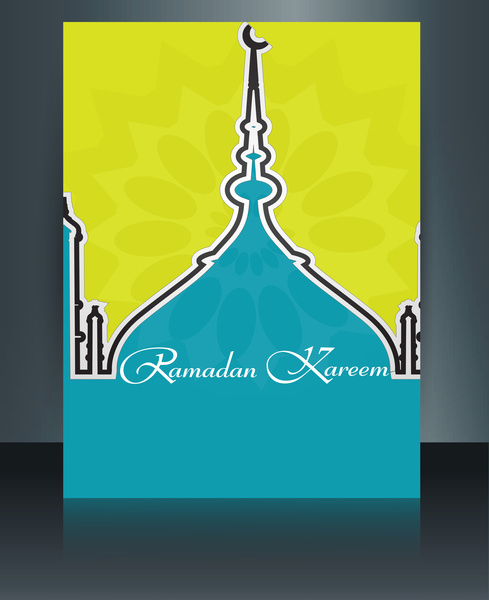 Vektor-Illustration arabischen islamischen Vorlage Broschüre Ramadan Kareem Textgestaltung