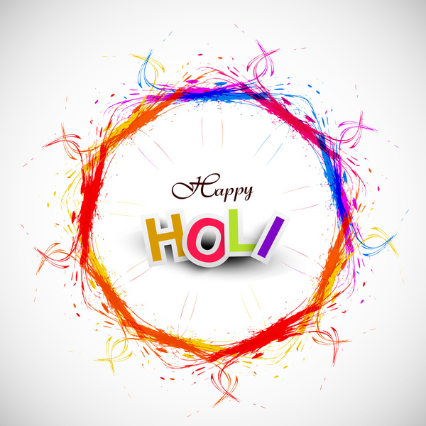 Vector Illustration Happy Holi For Colorful Indian Festival Celebration Background