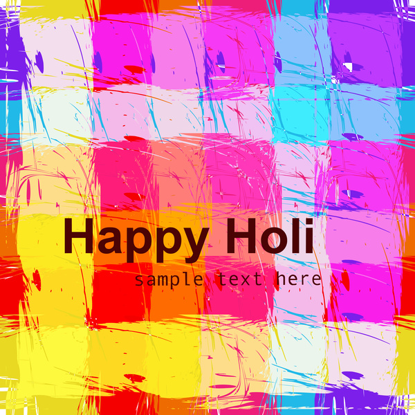 カラフルなインド祭り祭典の背景のベクトル図ハッピーホーリー