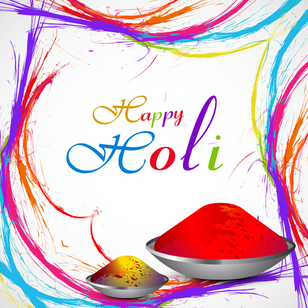 ilustração vetorial feliz holi para plano de fundo colorido celebração festival indiano