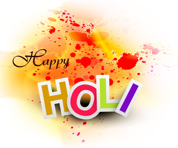 vektör çizim mutlu holi renkli Hint Festivali kutlama arka planı için