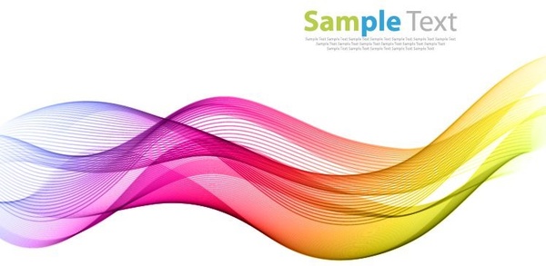illustration vectorielle de fond ligne vague colorée abstraite