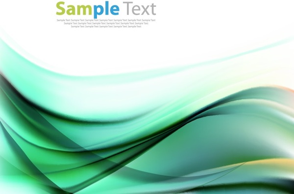 Ilustración de vector de fondo abstracto de olas verdes