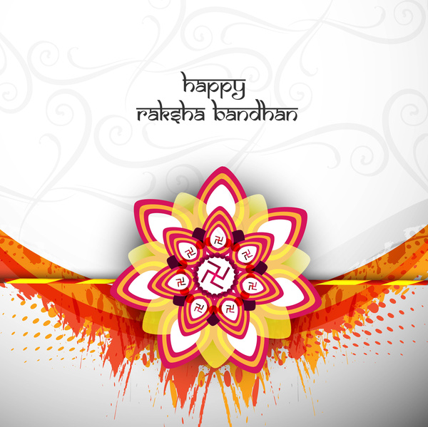 Vector a ilustração do cartão bonito raksha bandhan festival fundo