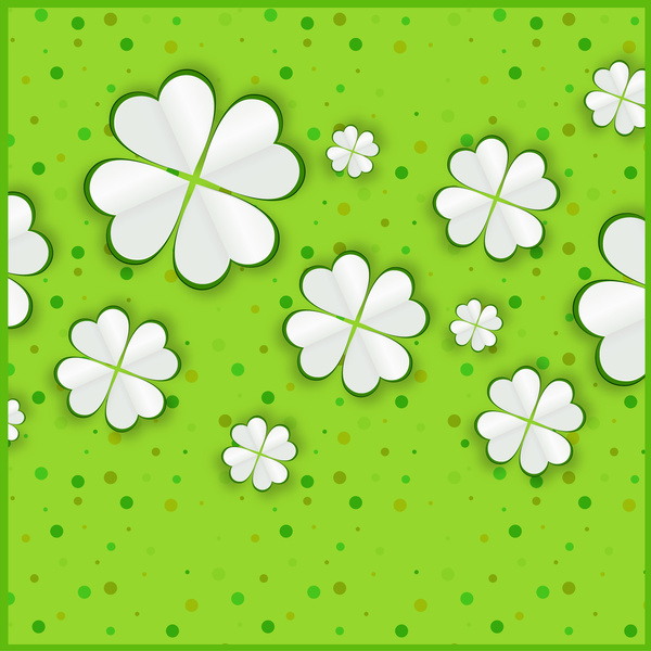 ภาพเวกเตอร์ของดอกไม้สีขาวบนพื้นหลังสีเขียว