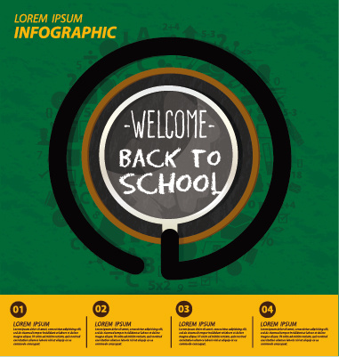 vektor infographic kembali sekolah vektor infographic kembali sekolah