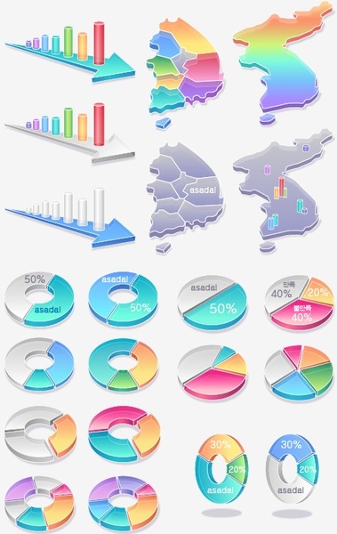 Infografía de vector diseño conjunto de elementos