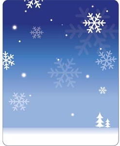 árvore de Natal de arte vetor linha na ilustração de fundo gradiente azul