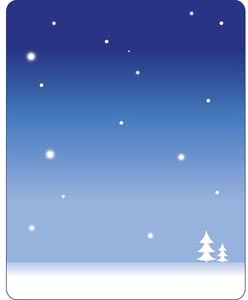 Vector Line Art Christmas Tree In Blue Gradient Background Illustration