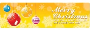 Vector Merry Christmas Colorful X Mas Ball On Snow Flake Orange Background