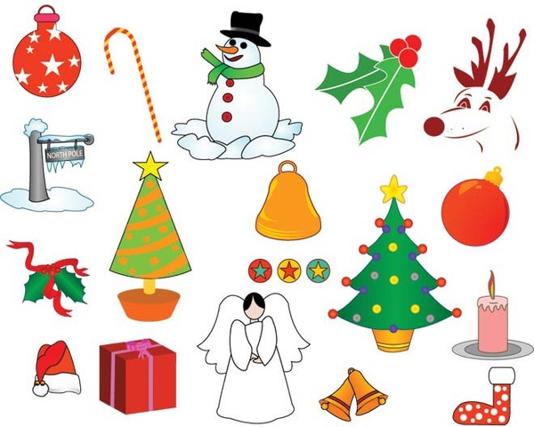 Векторная иллюстрация элементы дизайна веселого Рождества