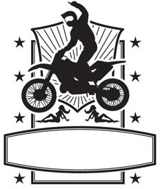 Vector Motorcycle Championship Final Shield Template Design