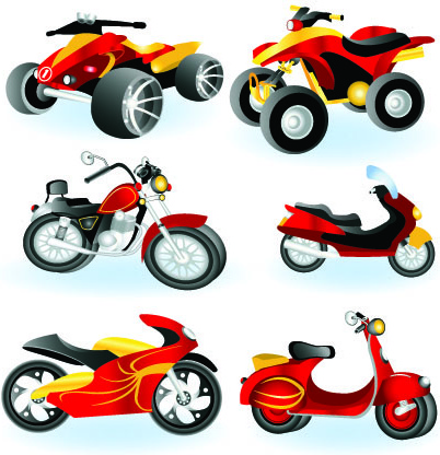 gráficos de elementos de design de motocicleta vetorial