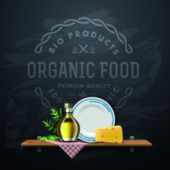 vektor backgorunds makanan organik