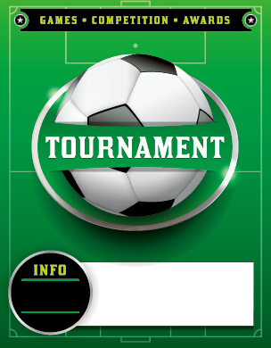 cartaz torneio de esportes projeto conjunto de vetores