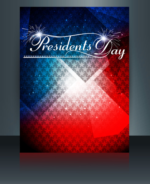vektor Presiden hari di Amerika Serikat brosur desain template