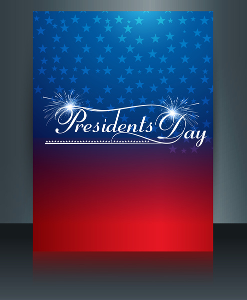 Vector Presidente dia en Estados Unidos de América, folleto, diseño de la plantilla