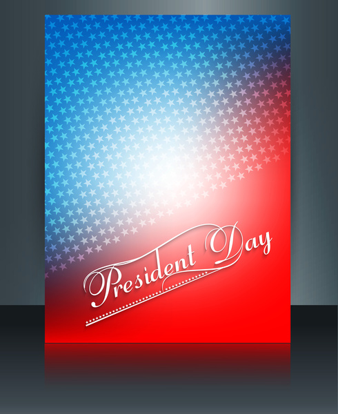 Vektor-Präsident-Tag in Vereinigte Staaten von Amerika-Broschüre-Template-design