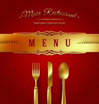 elementos de diseño de restaurantes vectoriales 6