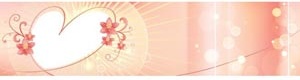vektor Roman jantung latar belakang indah pink banner