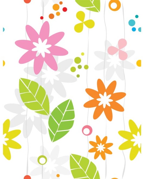 patrón transparente floral flor de vector