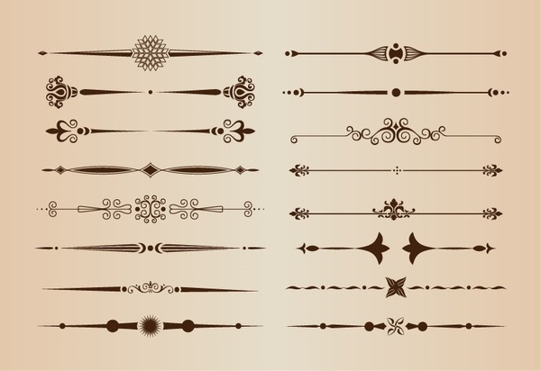 Vector Set Of Calligraphic Design Elements And Page Decoration Dividers Vector Set Of Calligraphic Design Elements And Page Decoration Dividers