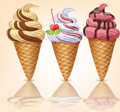 Ensemble vectoriel de conception créative de crème glacée no.335538