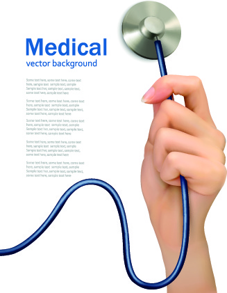 Vector set latar belakang medis ilustrasi