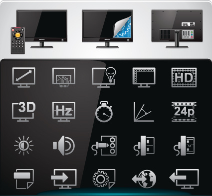 Vektor-Reihe von modernen Geräten hd icons