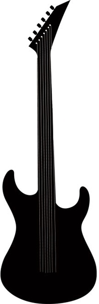 Vektor-Silhouetten-Gitarre