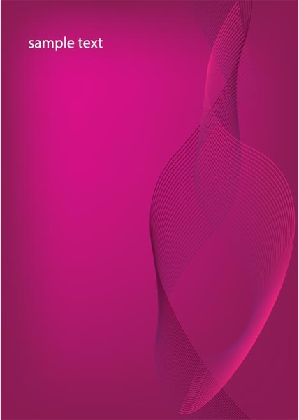 抽象的な線テンプレートと絹のようなピンクの背景をベクトルします。