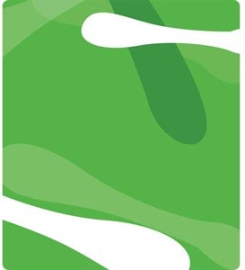illustration de la courbe de conception simple fond vert vecteur