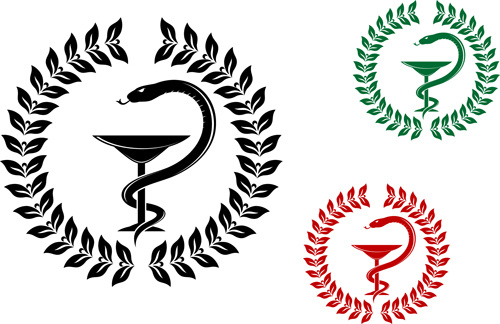 elementos de design de símbolo de cobra vetorial 2