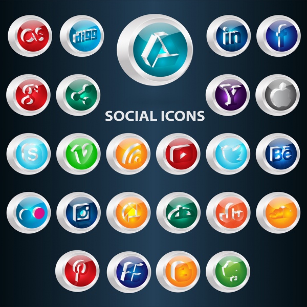 social icons vector