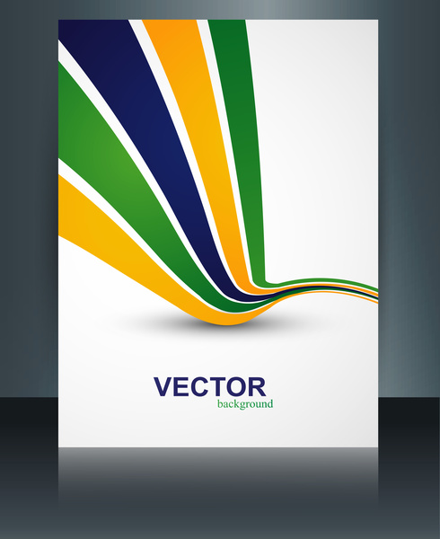 modelo de folheto vetor onda elegante para o conceito de bandeira Brasil belo design
