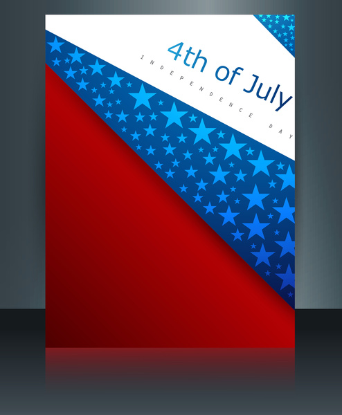 在总统日反思美利坚合众国设计矢量模板的小册子