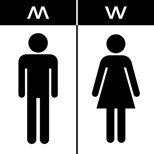 disegno vettoriale wc segno uomo e donna