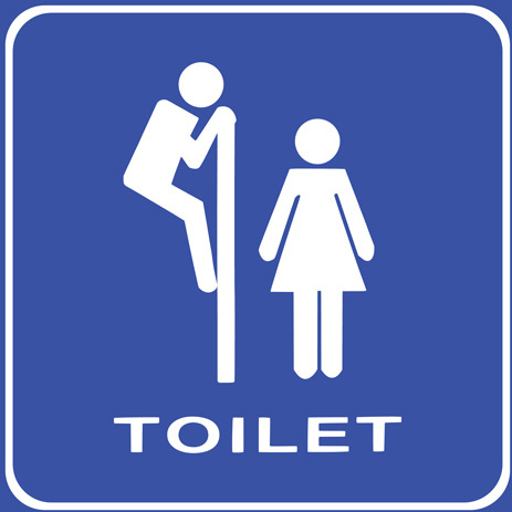 vektor toilet tanda pria dan wanita desain