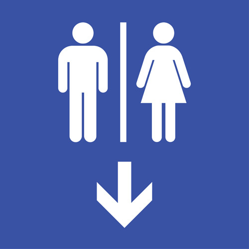 Vektor WC Schild Mann und Frau-design