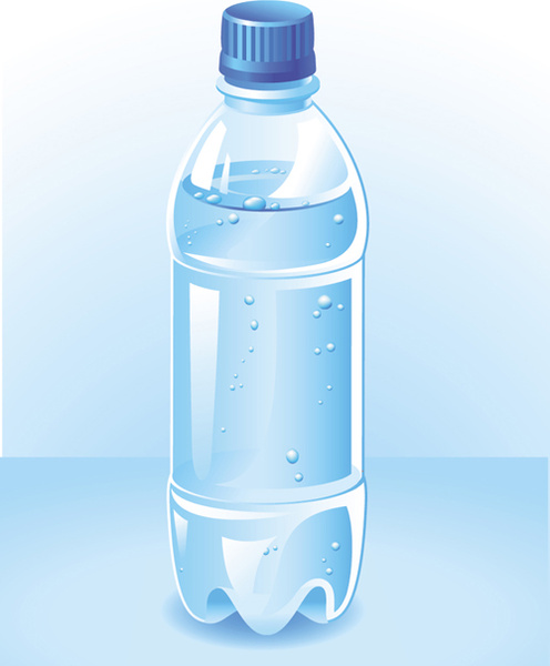 modello di vettore bottiglia d'acqua