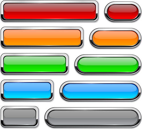 conjunto de design criativo do vetor web botões