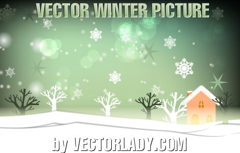 gambar vektor musim dingin