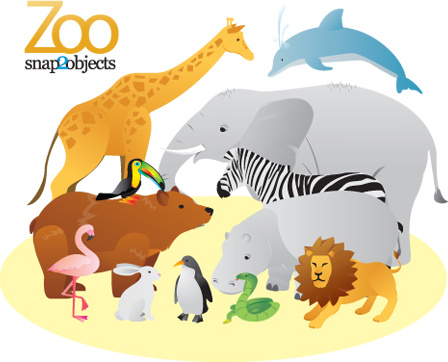 animales de zoológico vectorial